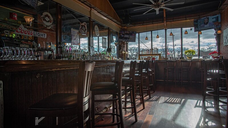 Bar area with stool seating