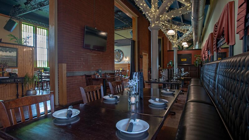 Dining room with booth seating