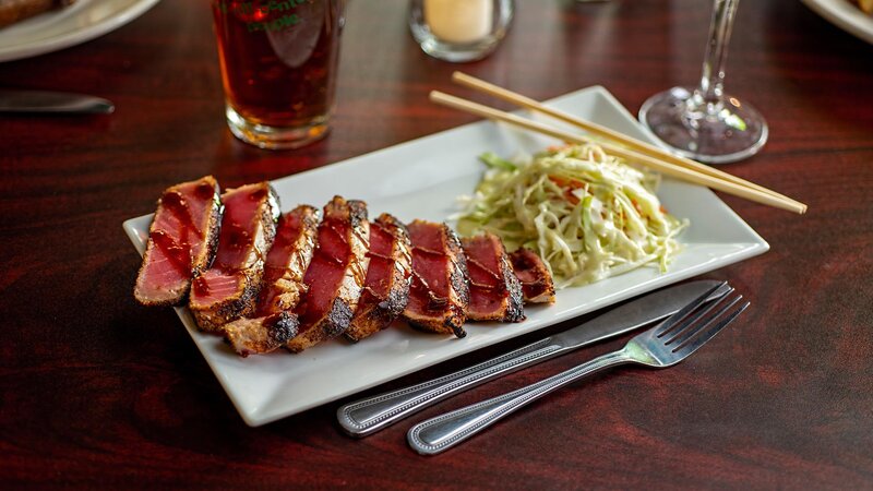 Steak entree with coleslaw